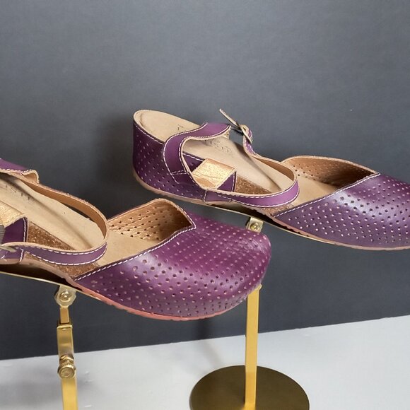 Spring Step L'artiste Lizzie-PR Purple Size 38/7.5 Buckle leather upper sandals - Picture 4 of 8